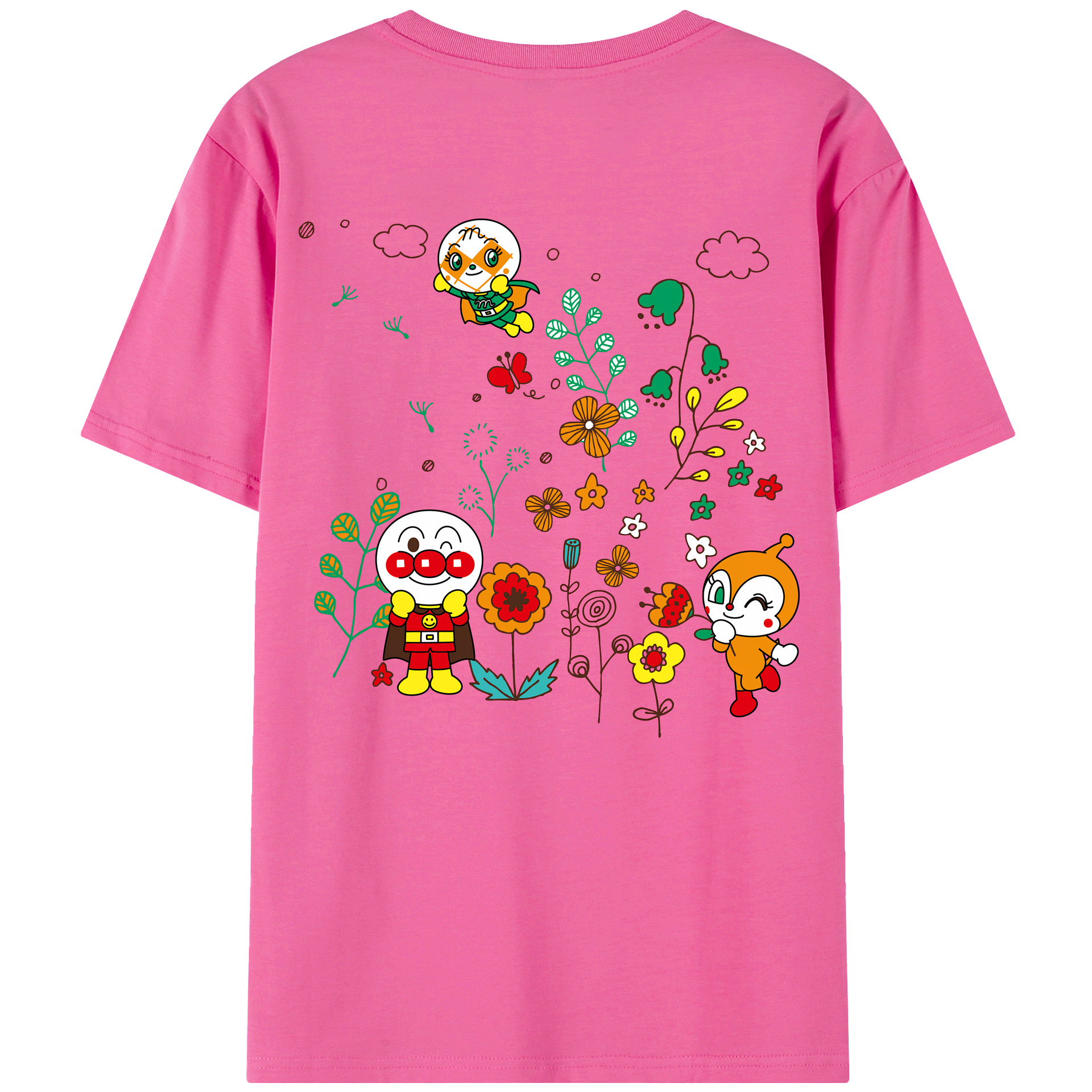 （画像用） アンパンマン Anpanman レディース半袖Tシャツ(バックプリント)